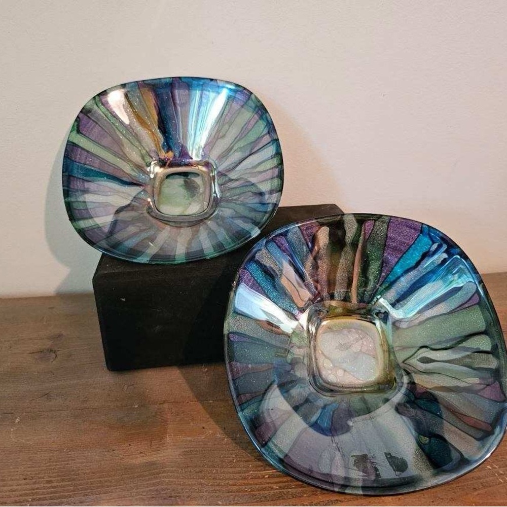Multicolor Glass Art Bowls